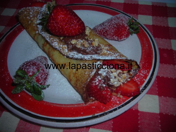 Crèpes nutella e fragole