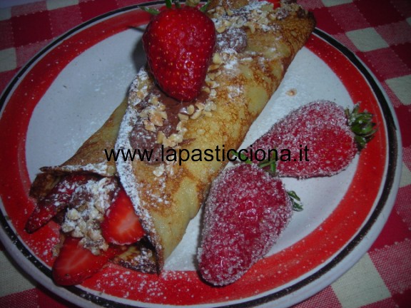 Crèpes nutella e fragole