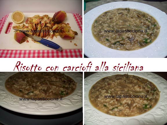 Risotto con carciofi alla siciliana