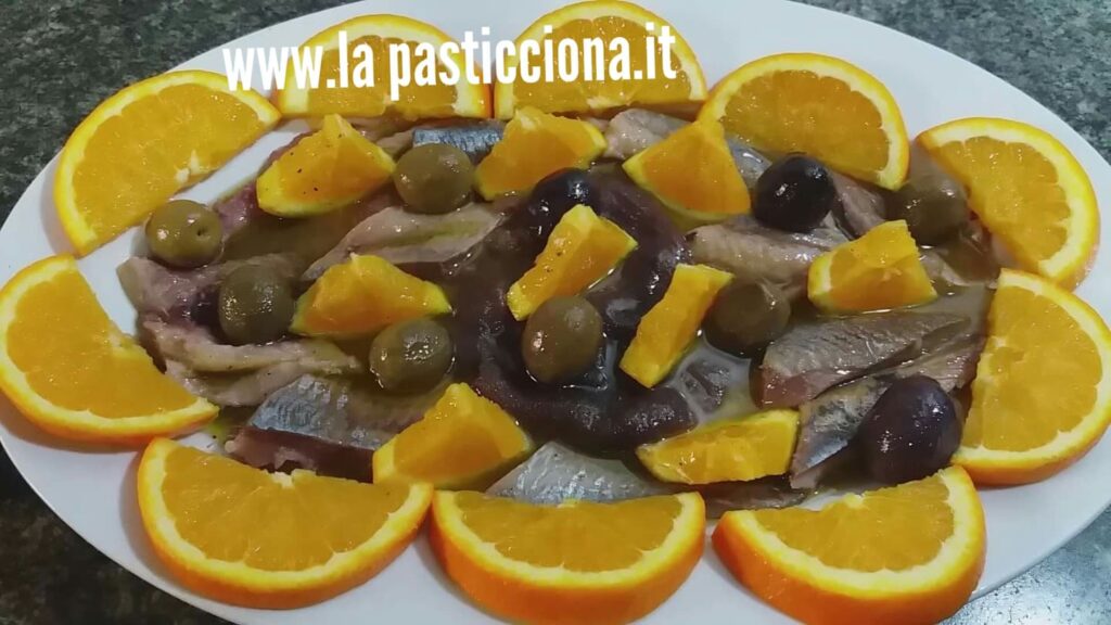 Insalata di arance, olive e aringhe