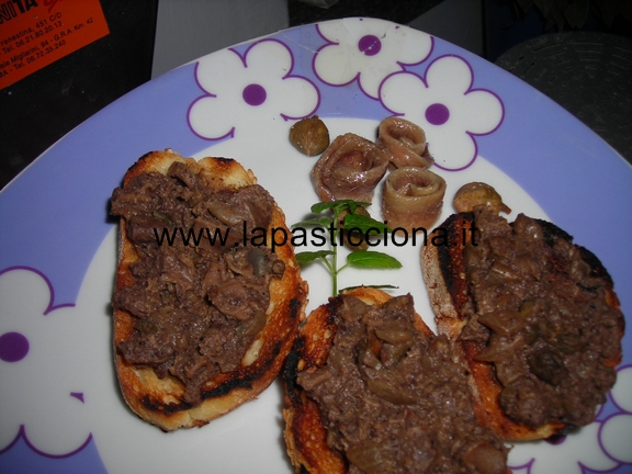 Crostini tostati con la milza