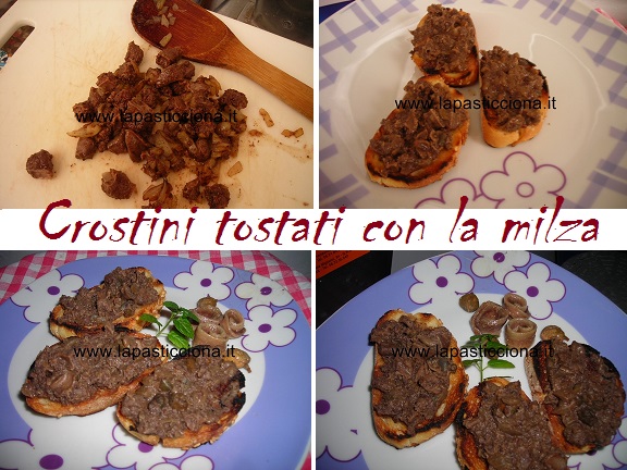 Crostini tostati con la milza