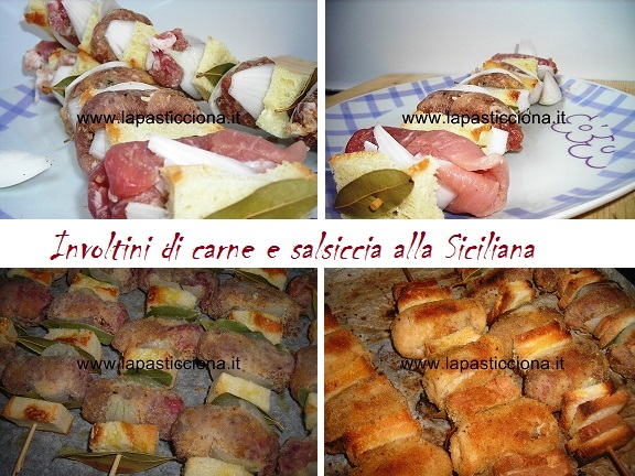 Involtini di carne e salsiccia alla Siciliana