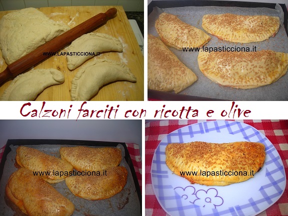 Calzoni farciti con ricotta e olive