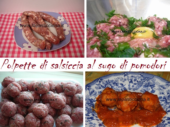 Polpette di salsiccia al sugo di pomodori