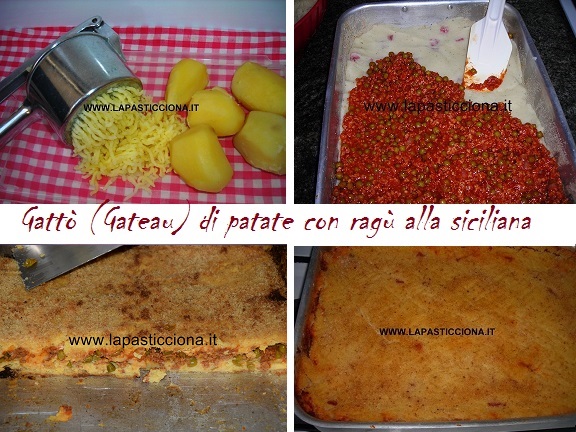 Gattò di patate con ragù alla siciliana