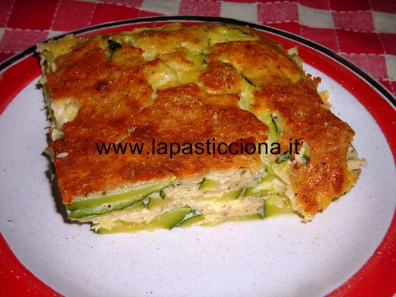 Parmigiana bianca di zucchine al forno