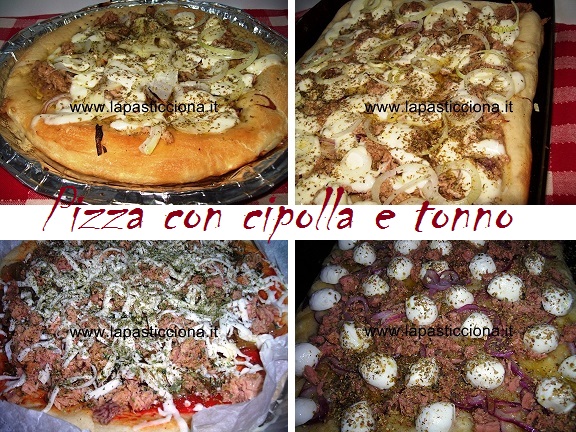 Pizza con cipolla e tonno