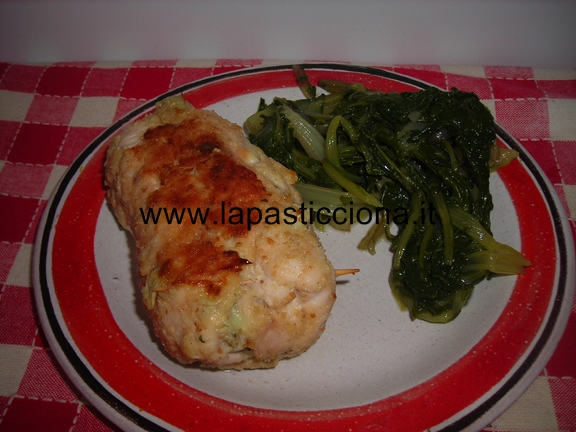 Rotoli di pollo con spinaci e scamorza