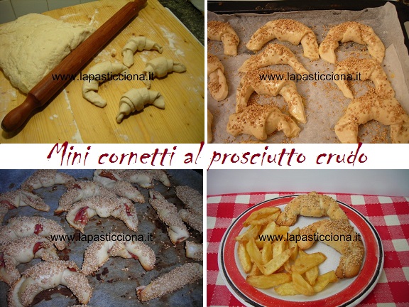 Mini cornetti al prosciutto crudo