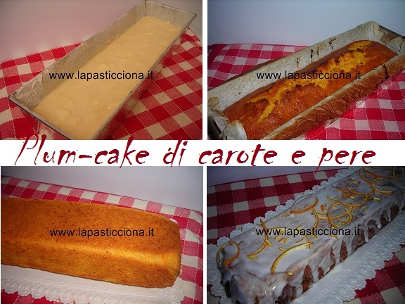 Plum-cake di carote e pere