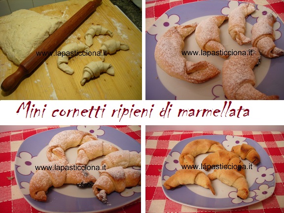 Mini cornetti ripieni di marmellata