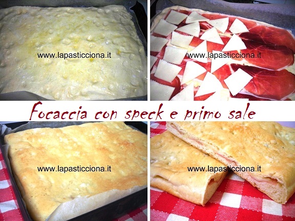 Focaccia con speck e primo sale