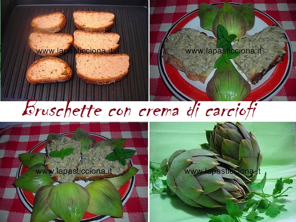 Bruschette con crema di carciofi