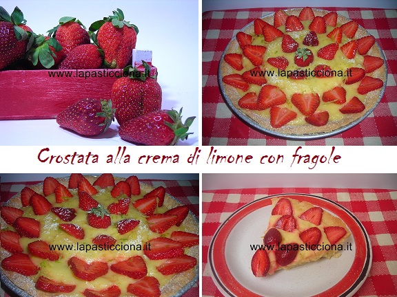 Crostata alla crema di limone con fragole