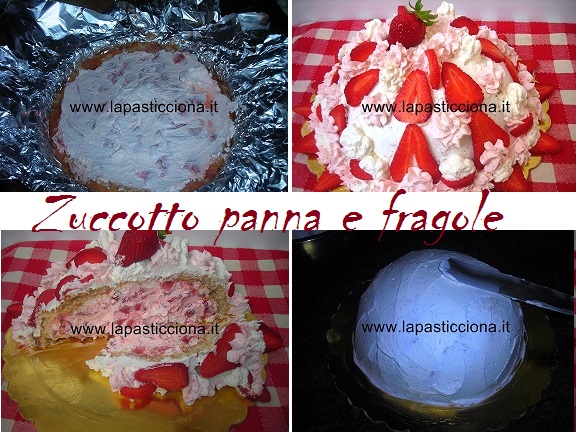 Zuccotto panna e fragole