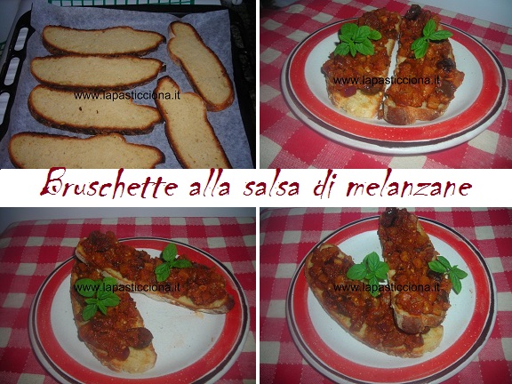 Bruschette alla salsa di melanzane