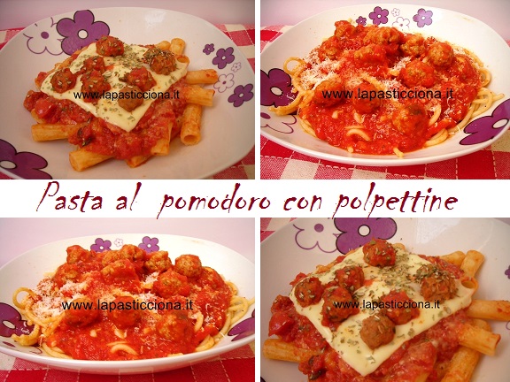 Pasta al pomodoro con polpettine