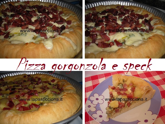 Pizza gorgonzola e speck