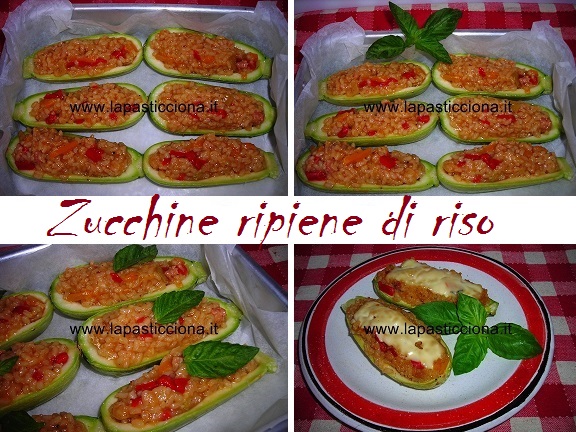 Zucchine ripiene di riso