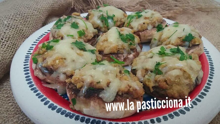 Funghi farciti al forno