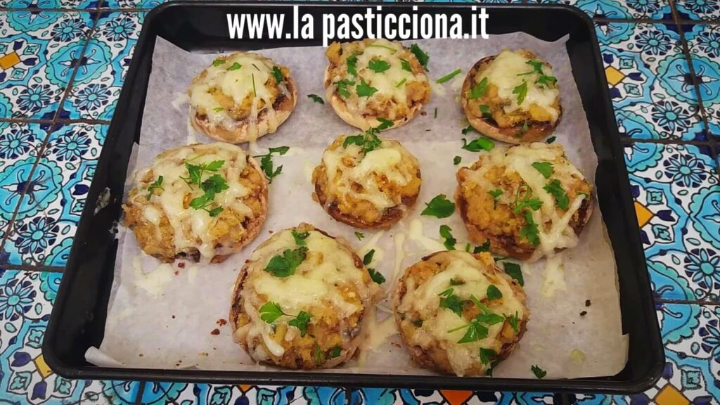 Funghi farciti al forno