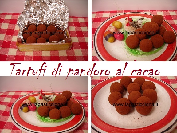 Tartufi di pandoro al cacao