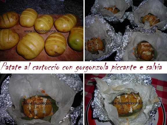 Patate al cartoccio con gorgonzola