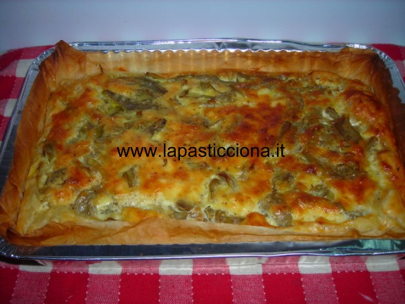 Torta salata con carciofi