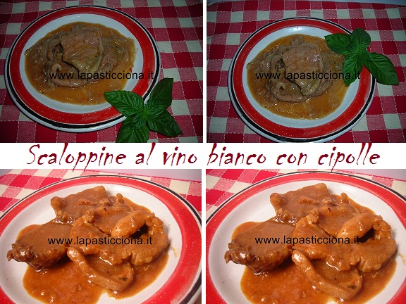 Scaloppine al vino bianco con cipolle