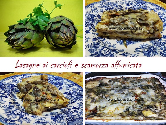 Lasagne ai carciofi e scamorza affumicata