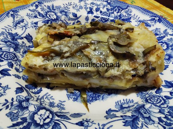 Lasagne ai carciofi e scamorza affumicata