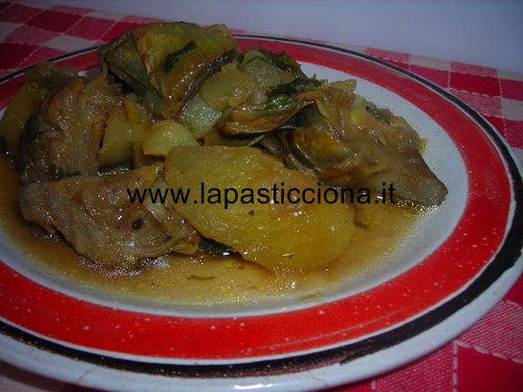 Carciofi e patate a spezzatino