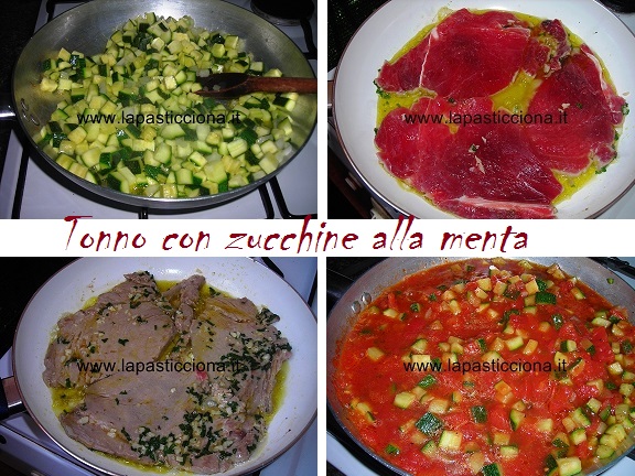 Tonno con zucchine alla menta