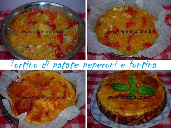 Tortino di patate peperoni e fontina