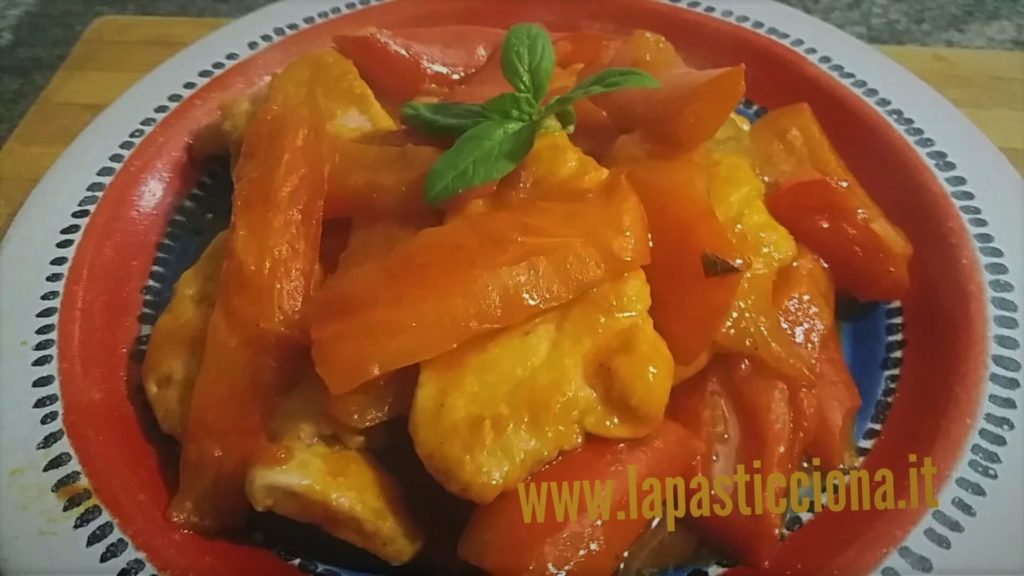 Straccetti di pollo con peperoni