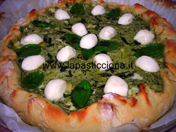 Pizza ricotta e pesto