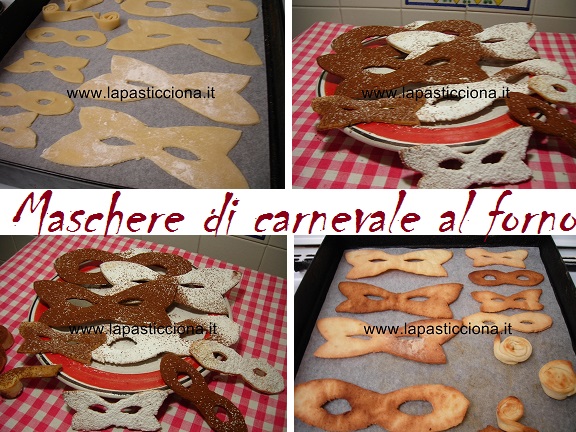 Maschere di carnevale al forno