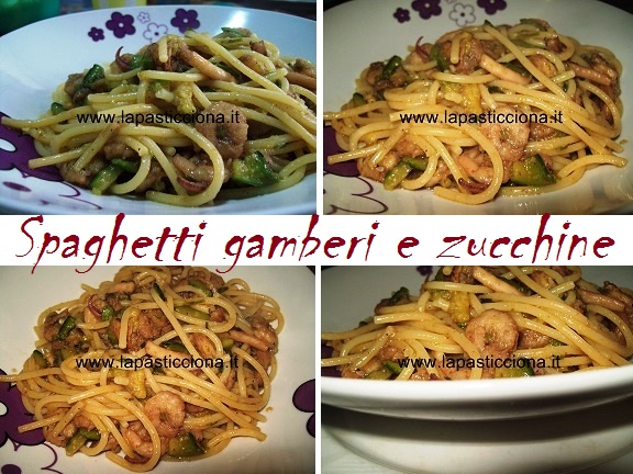 Spaghetti gamberi e zucchine