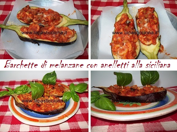 Barchette di melanzane alla siciliana