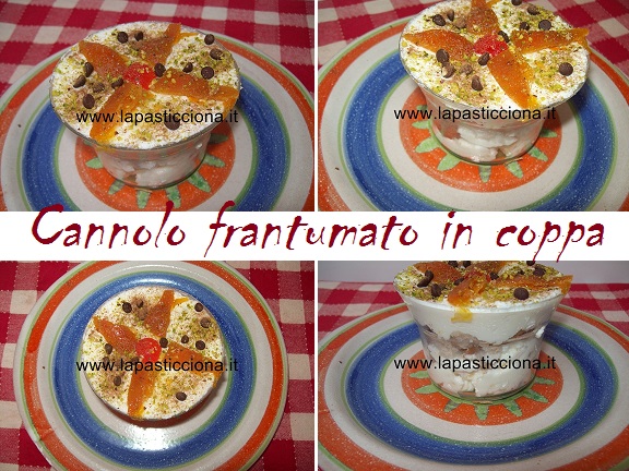 Cannolo frantumato in coppa