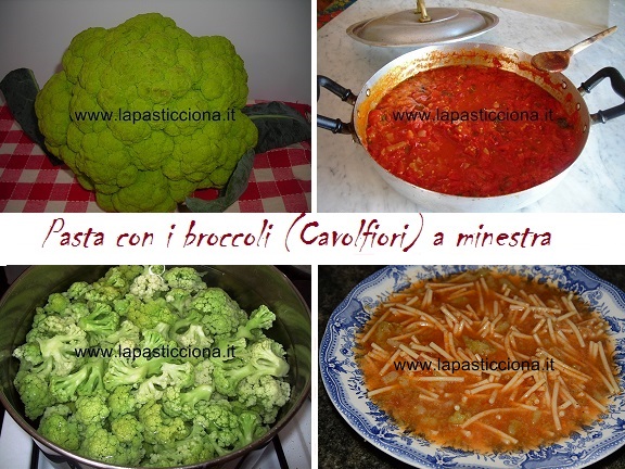 Pasta con i broccoli (Cavolfiori) a minestra