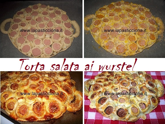 Torta salata ai wurstel