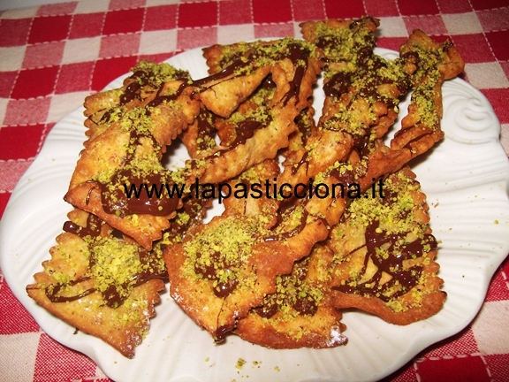 Chiacchiere al pistacchio di Bronte