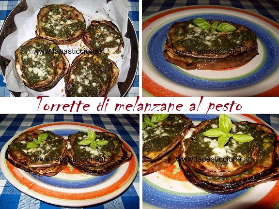 Torrette di melanzane al pesto