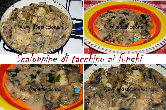 Scaloppine di tacchino ai funghi