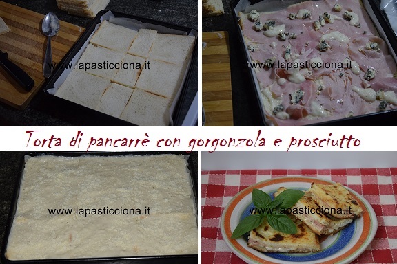Torta di pancarrè con gorgonzola e prosciutto