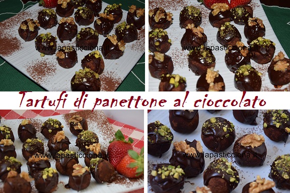 Tartufi di panettone al cioccolato