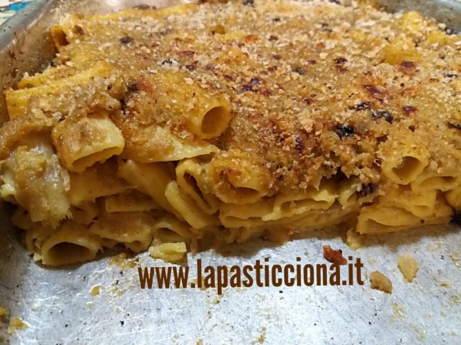 Pasta con broccoli arriminati al forno