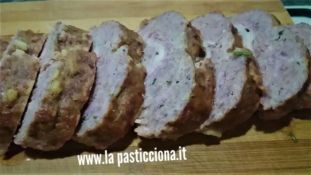 Polpettone con patate in tegame